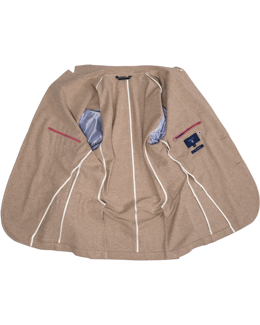Hombres | Blazers | GANT | The Jersey Weekender Fit Blazer Dark Khaki