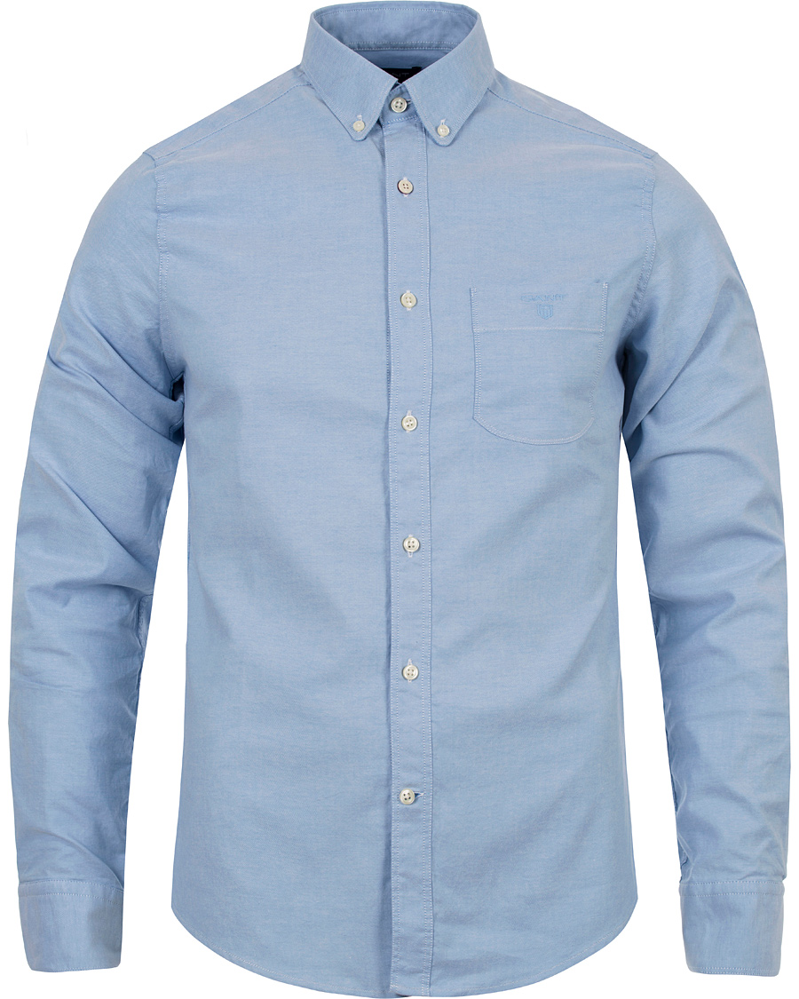 Hombres | Camisas | GANT | Stretch Oxford Fitted Body Shirt Sky Blue