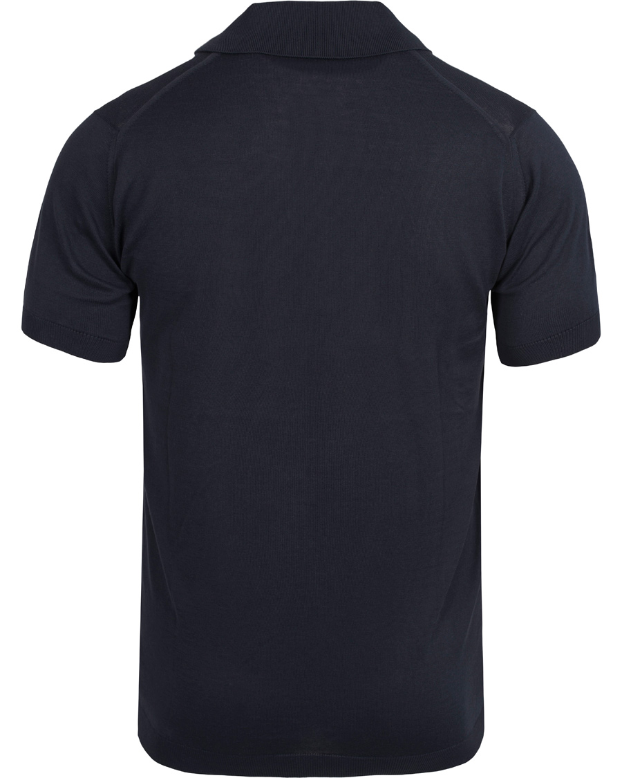Hombres | Polos | John Smedley | Adrian Slim Fit Sea Island Polo Navy