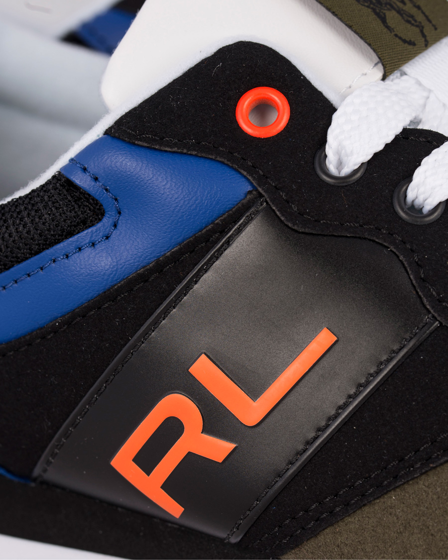 Hombres | Polo Sport Ralph Lauren Slaton RL Running Sneaker Black/Orange | Polo Sport Ralph Lauren | Slaton RL Running Sneaker Black/Orange