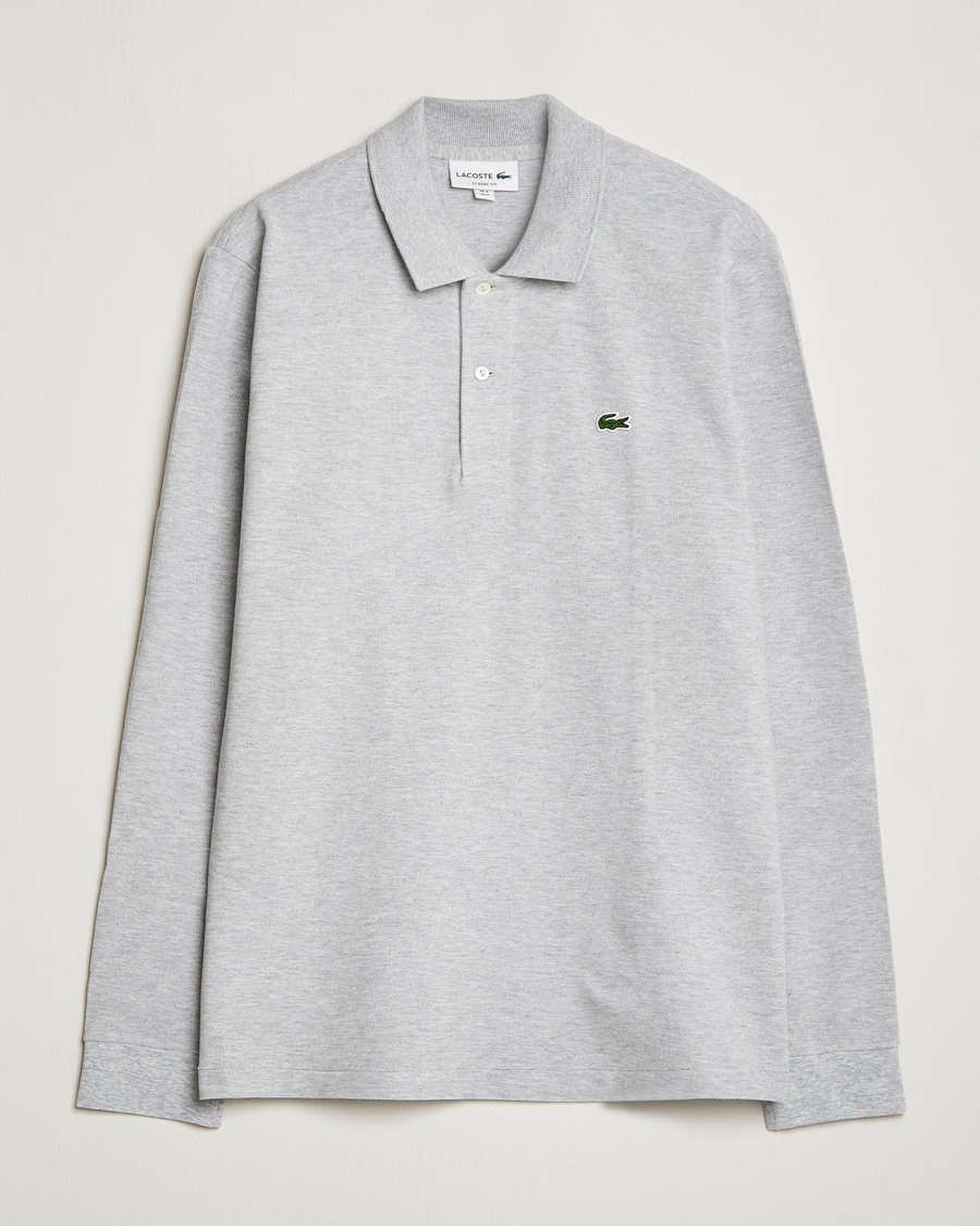 Hombres | Polos | Lacoste | Original Long Sleeve Polo Piké Silver Chine