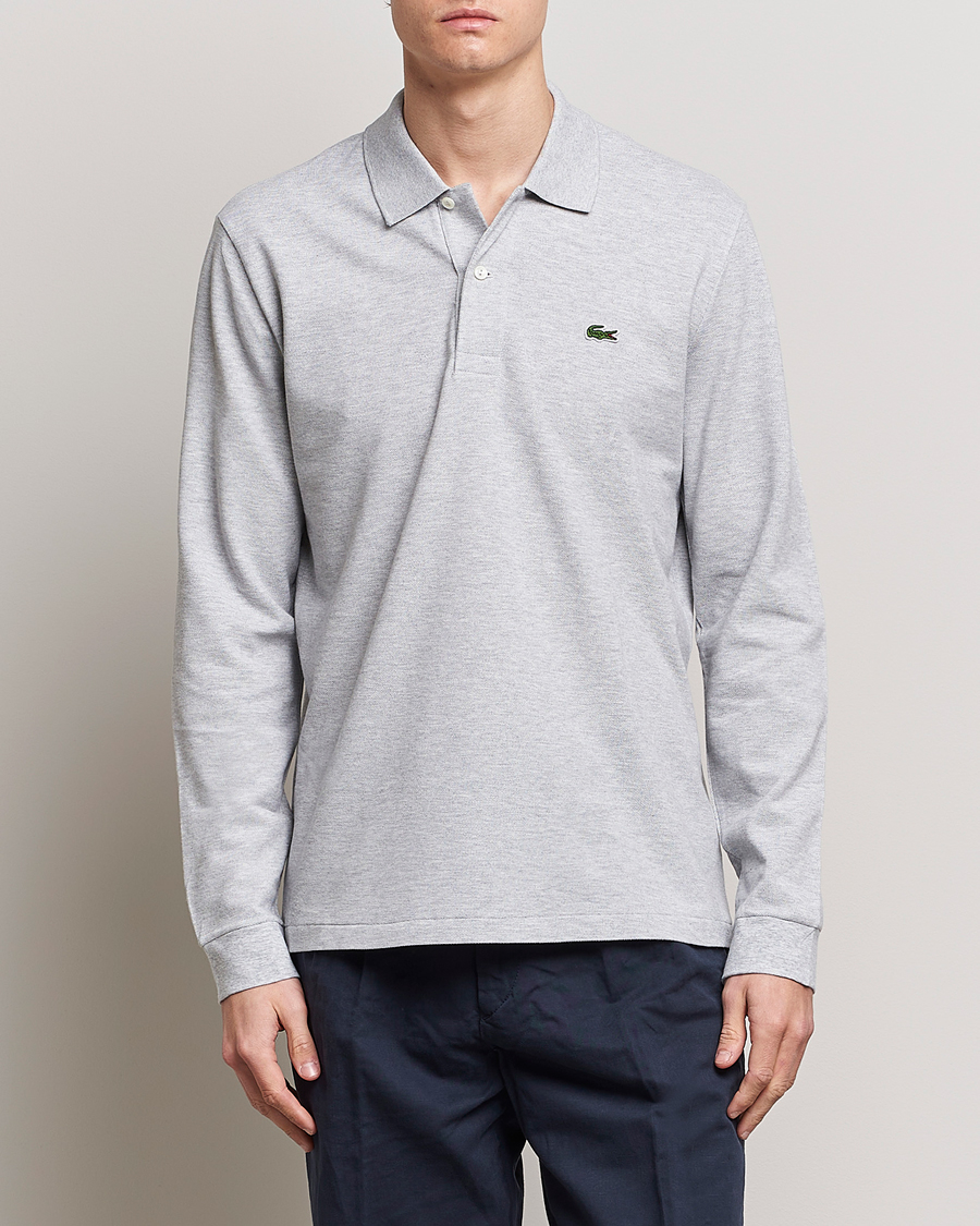 Hombres | Polos | Lacoste | Original Long Sleeve Polo Piké Silver Chine