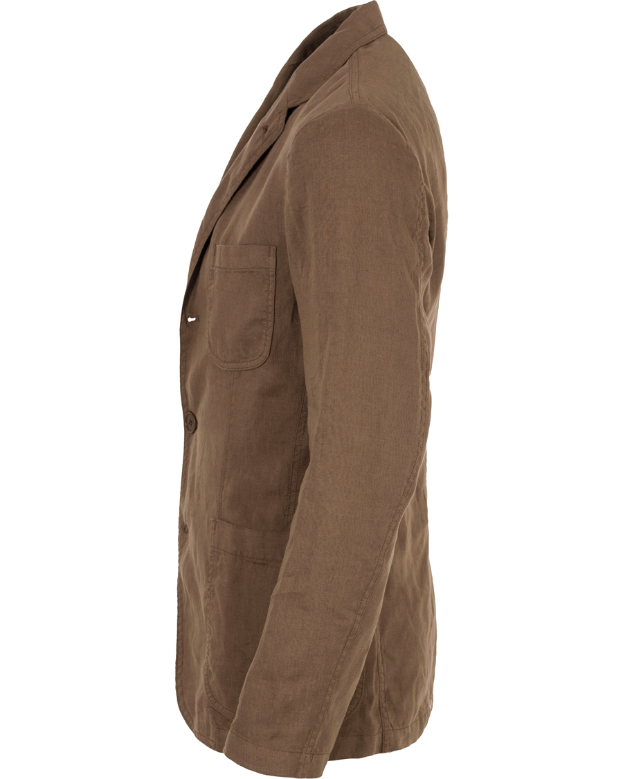Hombres | Blazers | Aspesi | Samuraki Linen Blazer Dark Brown