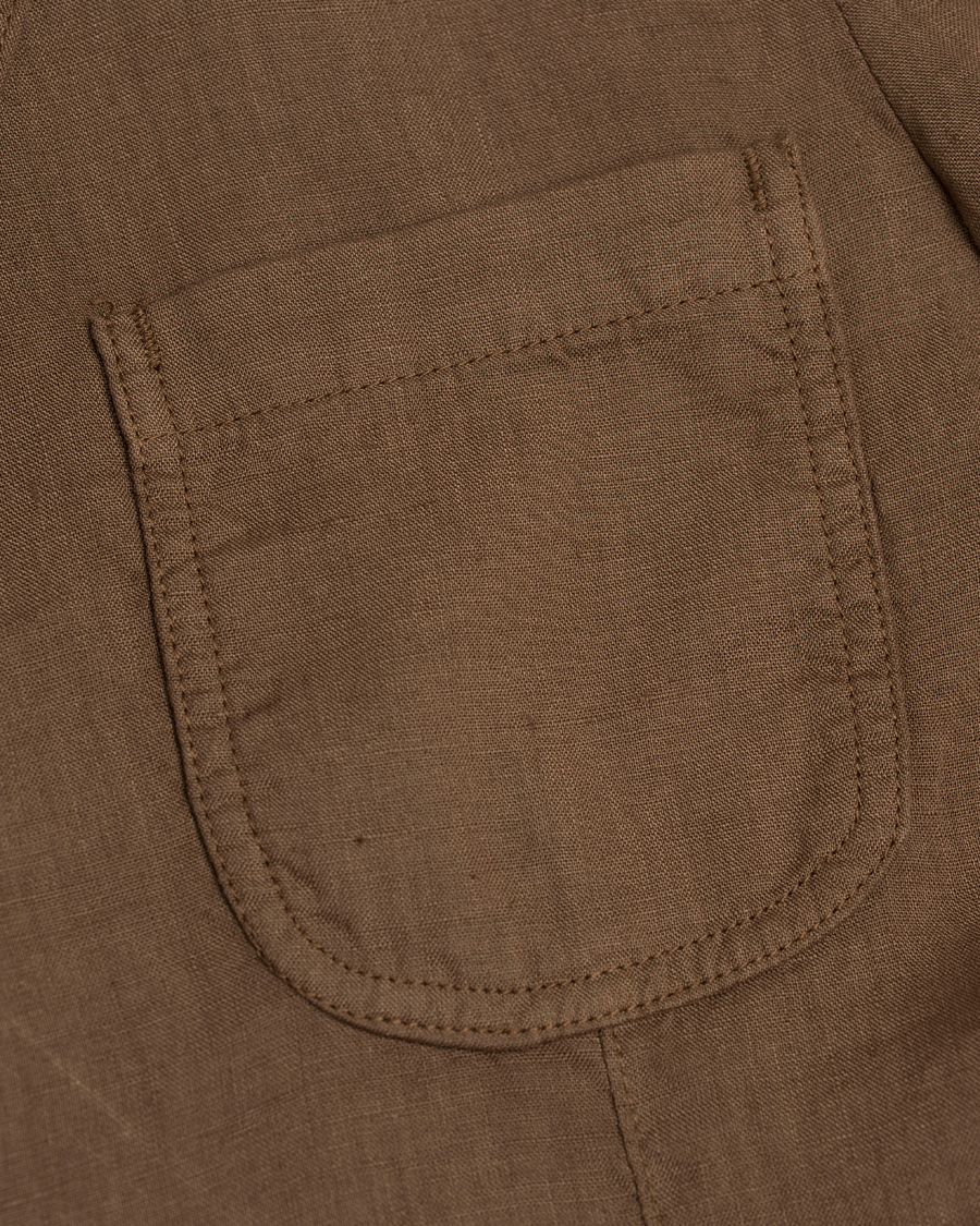 Hombres | Blazers | Aspesi | Samuraki Linen Blazer Dark Brown