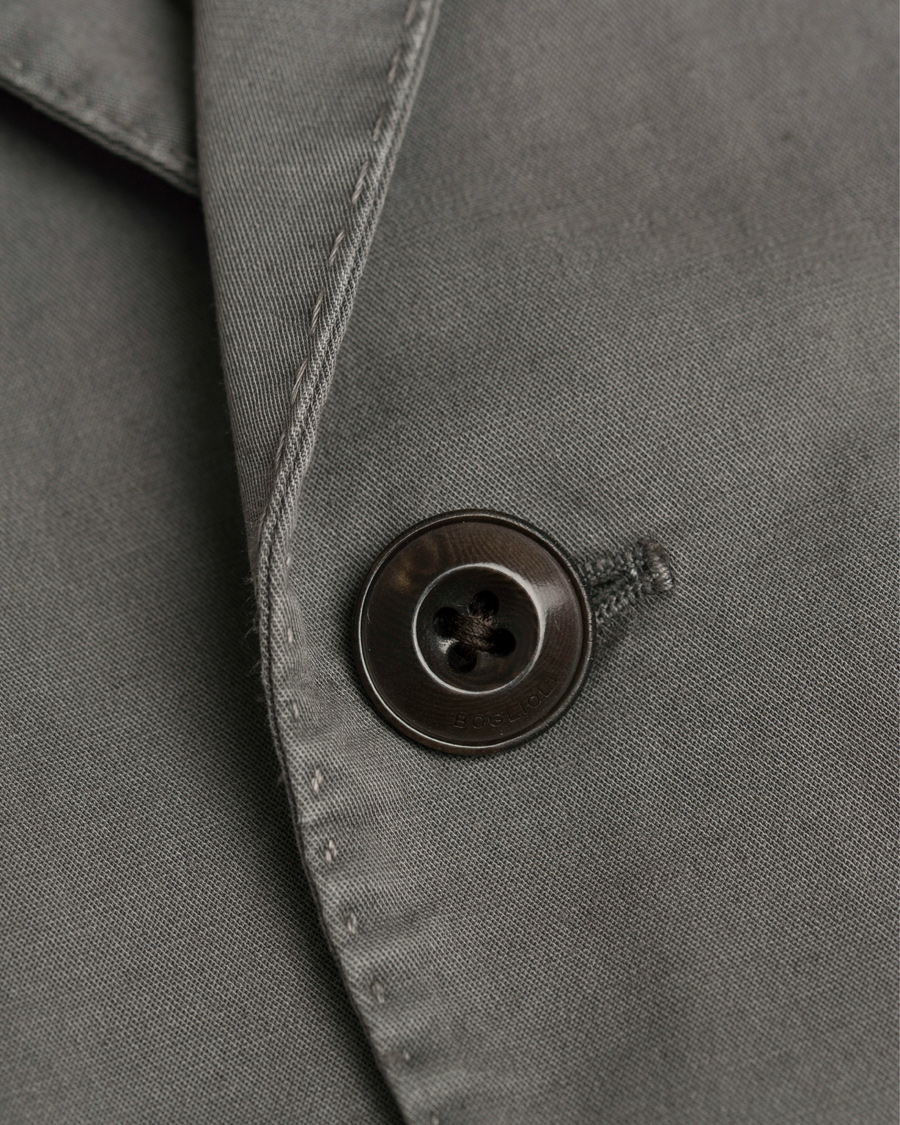 Hombres | Trajes | Boglioli | Coat Patch Pocket Cotton/Linen Suit Light Grey