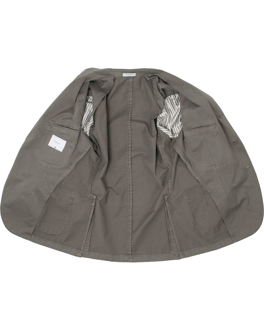 Hombres | Trajes | Boglioli | Coat Patch Pocket Cotton/Linen Suit Light Grey