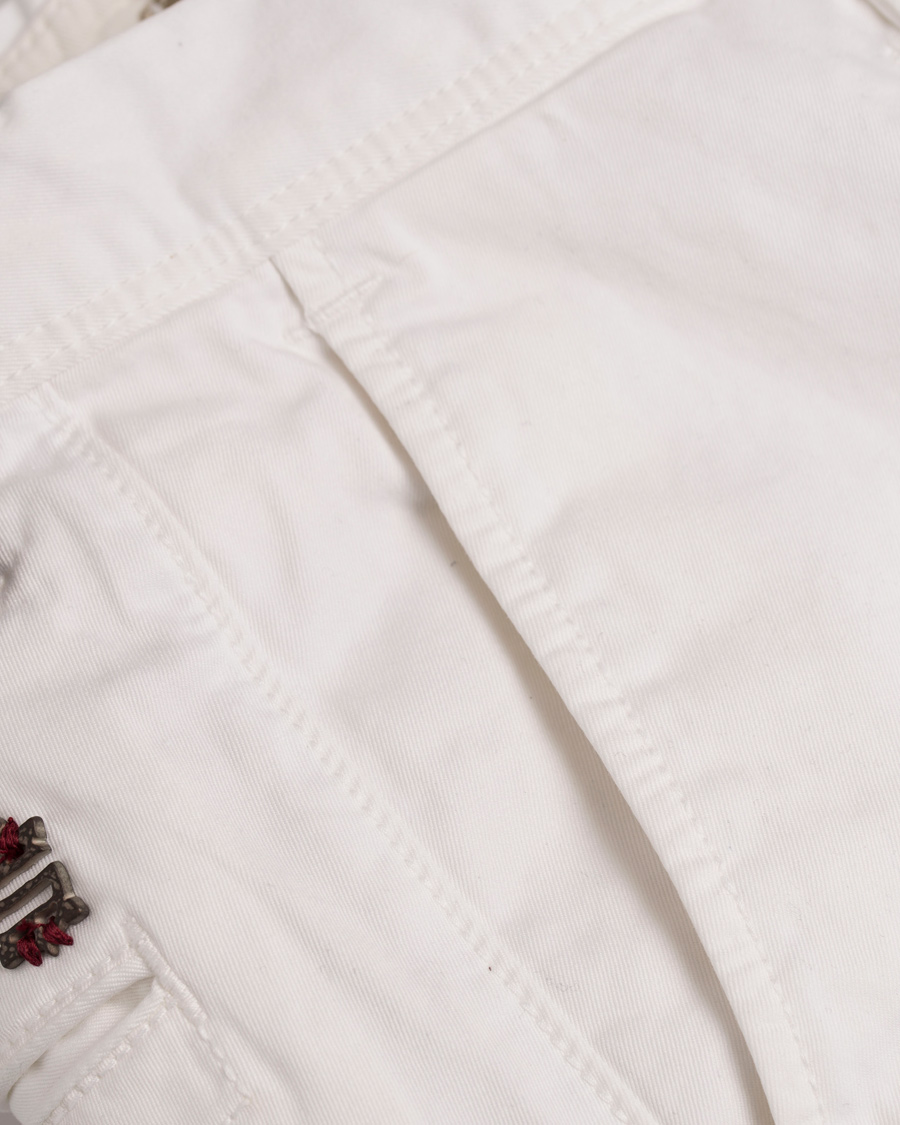 Hombres | Pantalones | Incotex | Slim Fit Stretch Slacks White