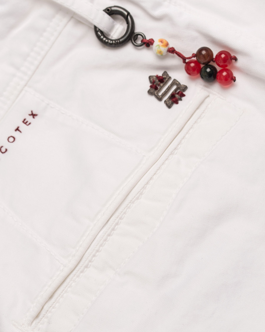 Hombres | Pantalones | Incotex | Slim Fit Stretch Slacks White