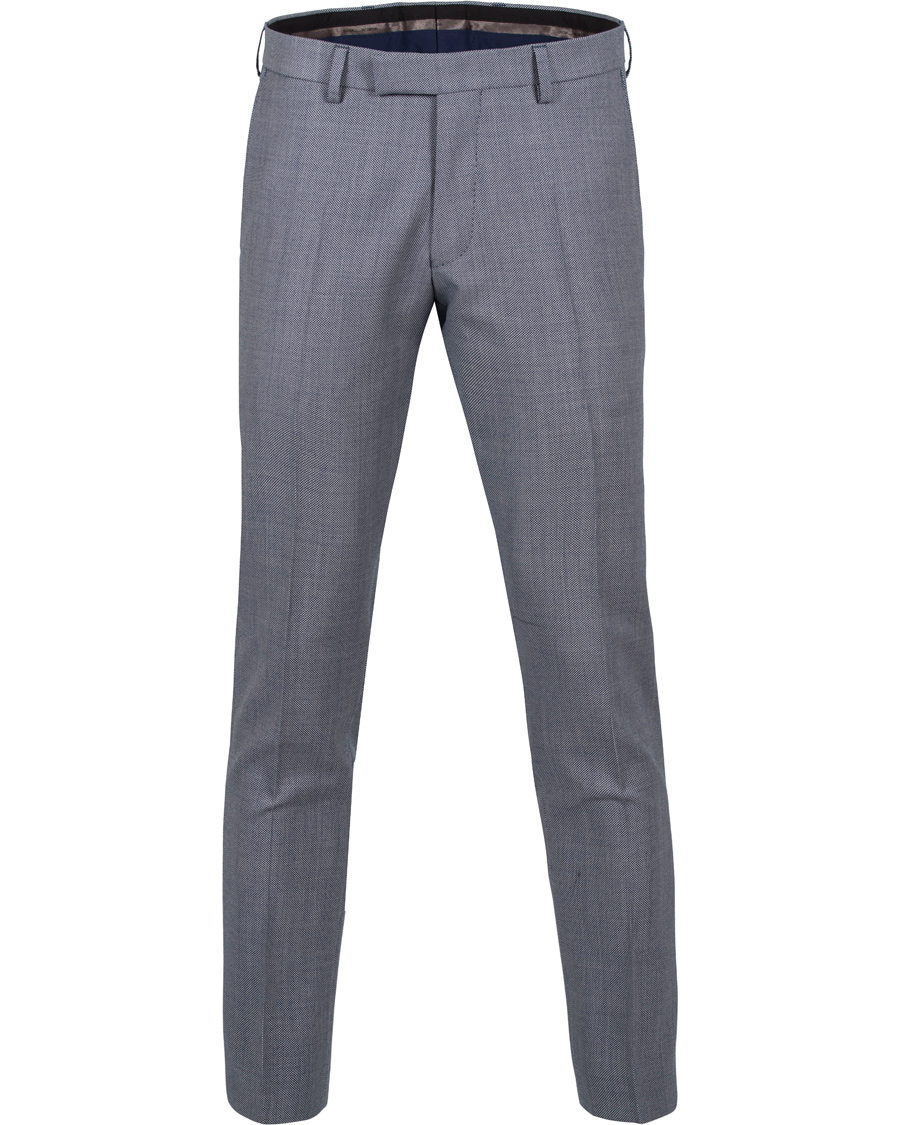 Hombres | Trajes | Oscar Jacobson | Elmer Goose Eye Suit Blue/White