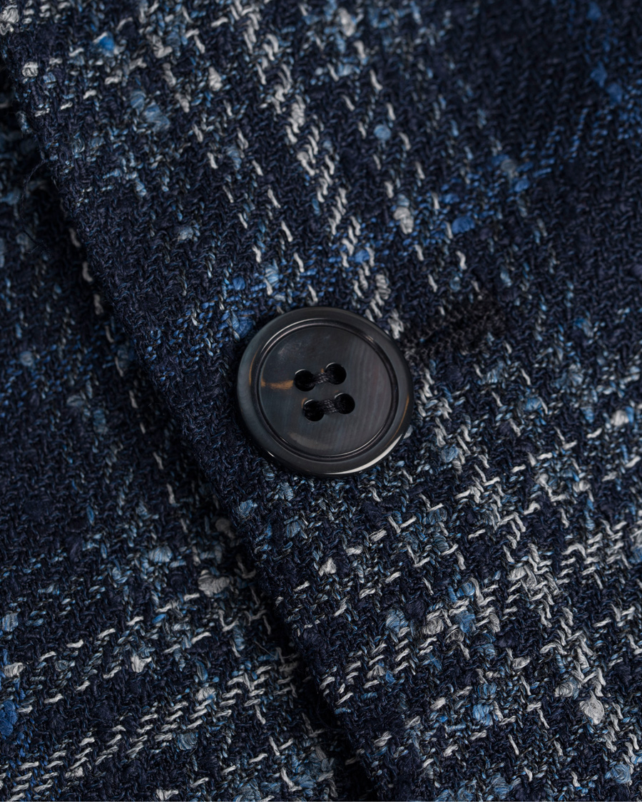 Hombres | Blazers | Oscar Jacobson | Einar Big Check Patch Pocket Blazer Blue