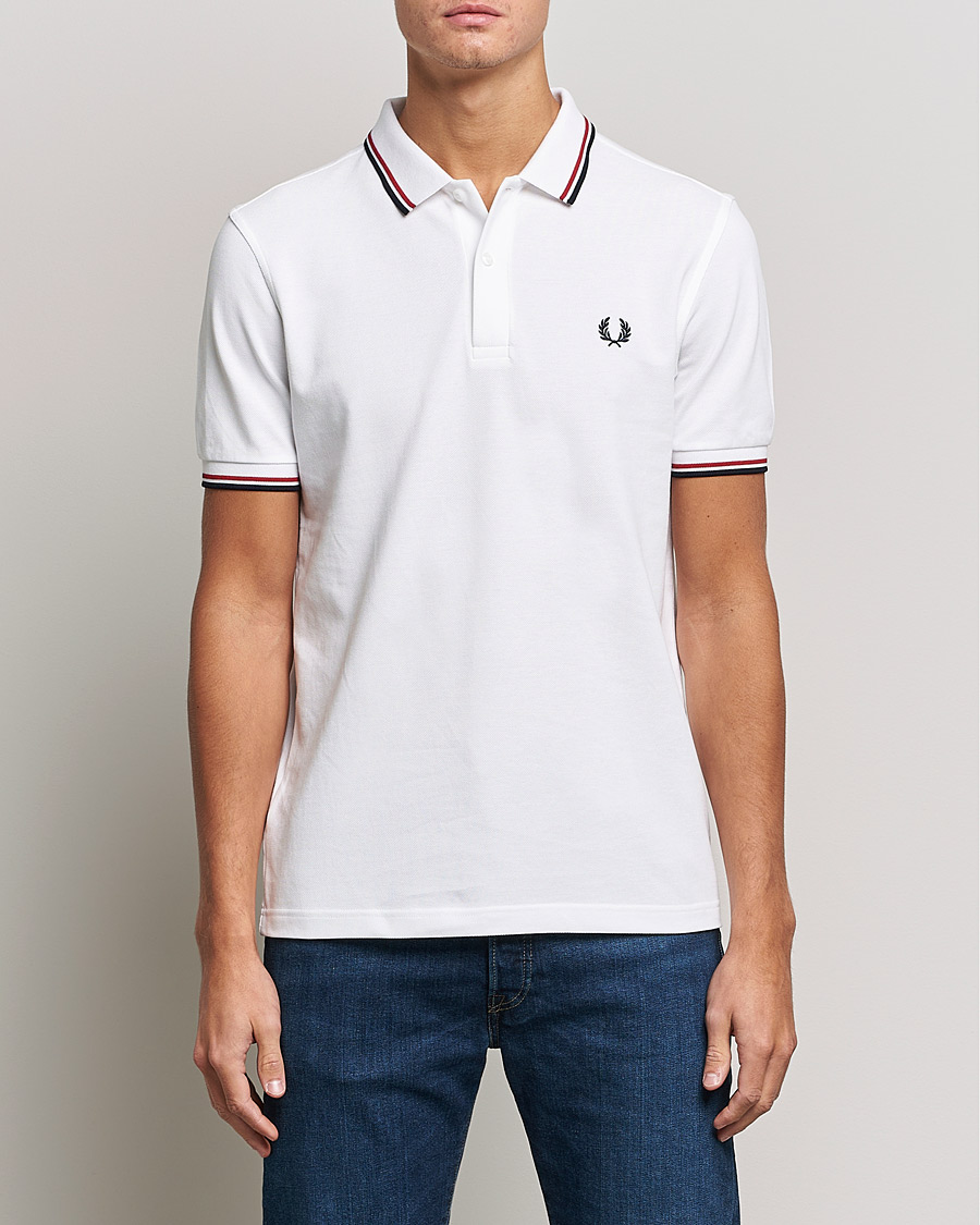 Hombres | Polos | Fred Perry | Twin Tipped Polo Shirt White