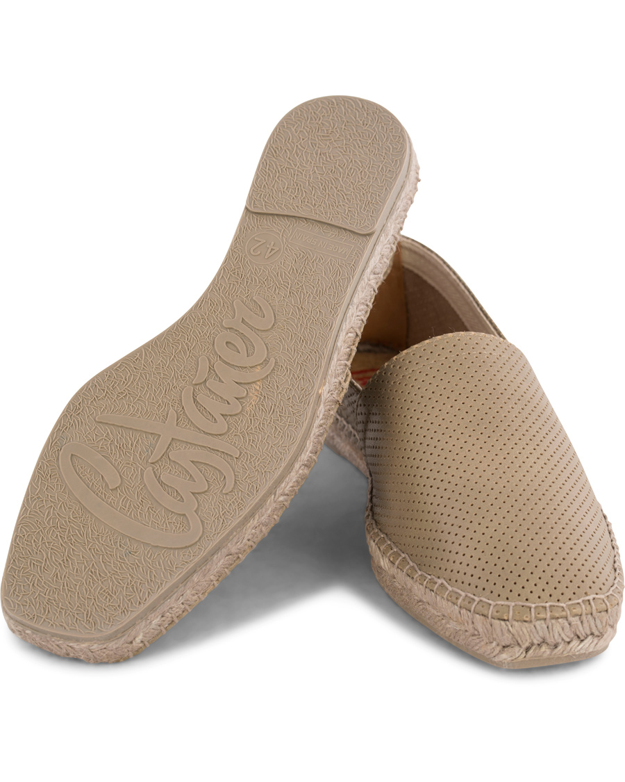 Hombres | Castañer Pablo Perforated Nappa Leather Espadrilles Piedra | Castañer | Pablo Perforated Nappa Leather Espadrilles Piedra