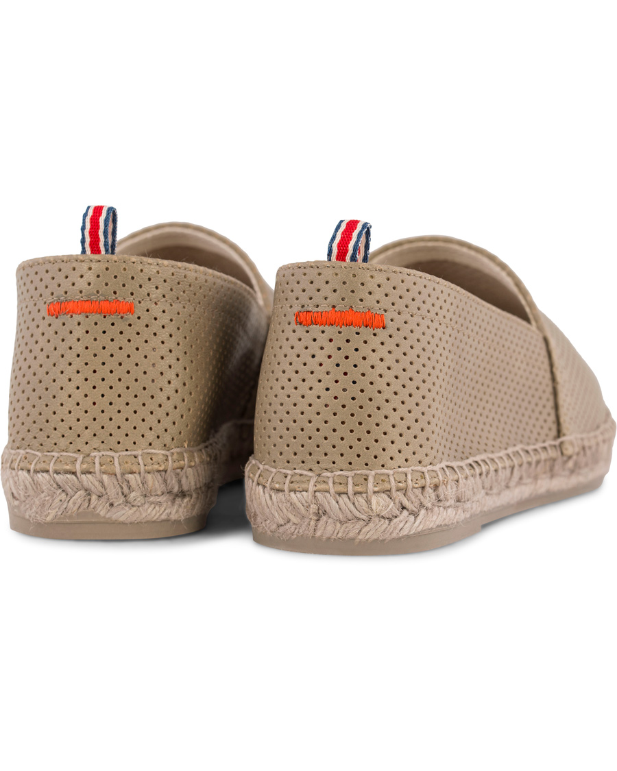 Hombres | Castañer Pablo Perforated Nappa Leather Espadrilles Piedra | Castañer | Pablo Perforated Nappa Leather Espadrilles Piedra