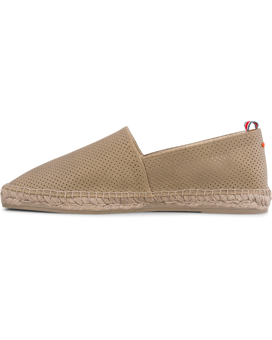 Hombres | Castañer Pablo Perforated Nappa Leather Espadrilles Piedra | Castañer | Pablo Perforated Nappa Leather Espadrilles Piedra