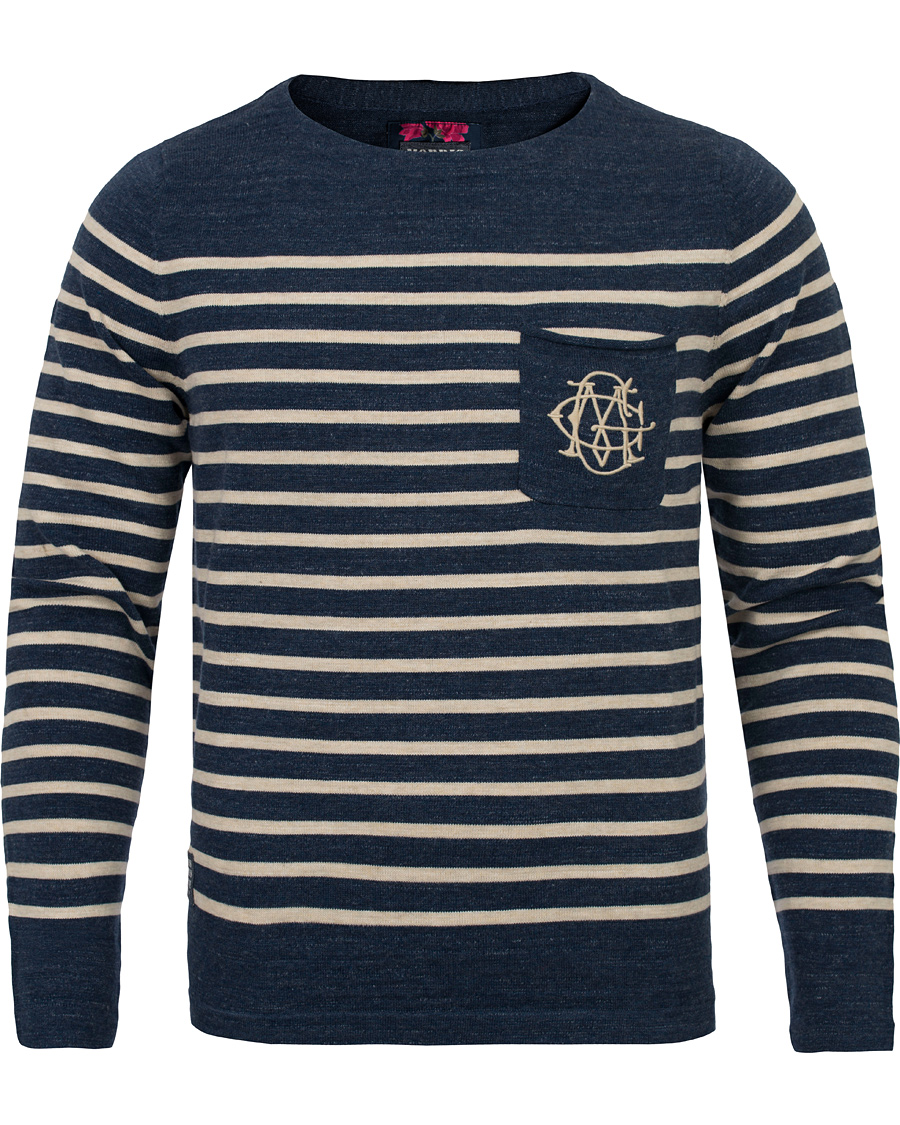 Hombres | Jerséis y prendas de punto | Morris | Nantes Stripe Knit Blue