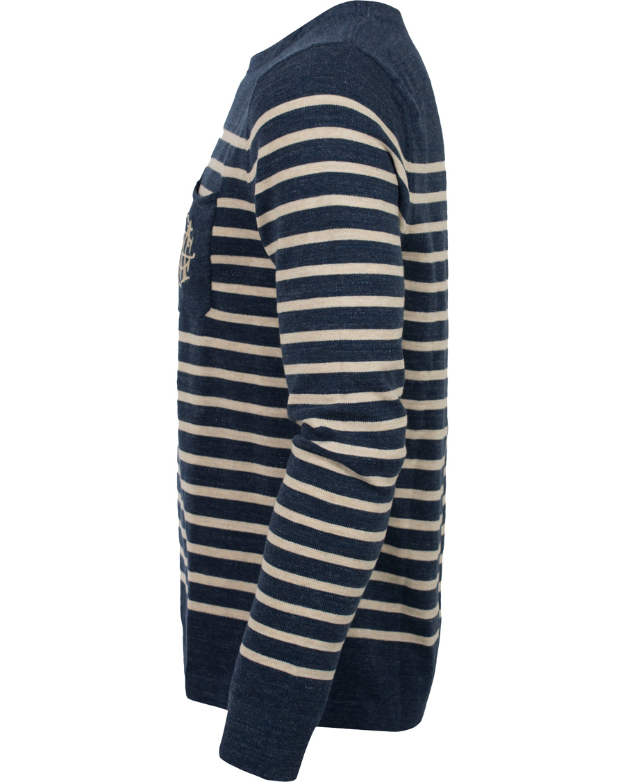 Hombres | Jerséis y prendas de punto | Morris | Nantes Stripe Knit Blue