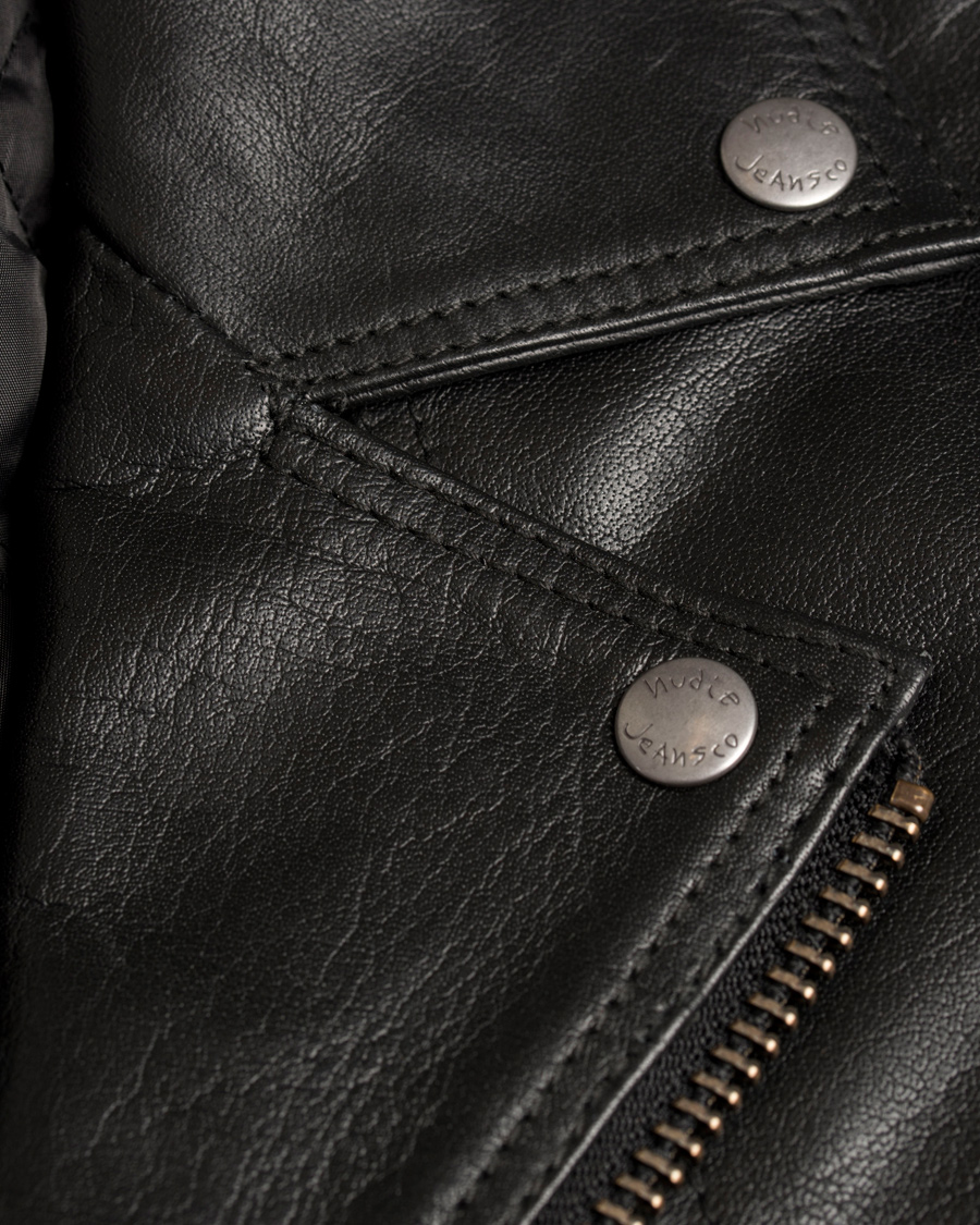 Hombres | Abrigos y chaquetas | Nudie Jeans | Ziggy Punk Leather Jacket Black
