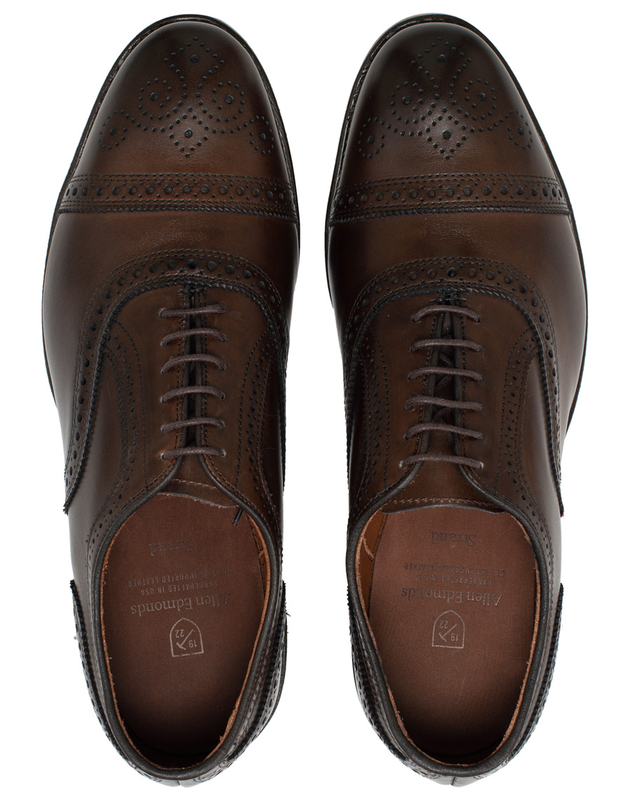 Hombres | Allen Edmonds Strand Brogue Dark Brown Calf | Allen Edmonds | Strand Brogue Dark Brown Calf