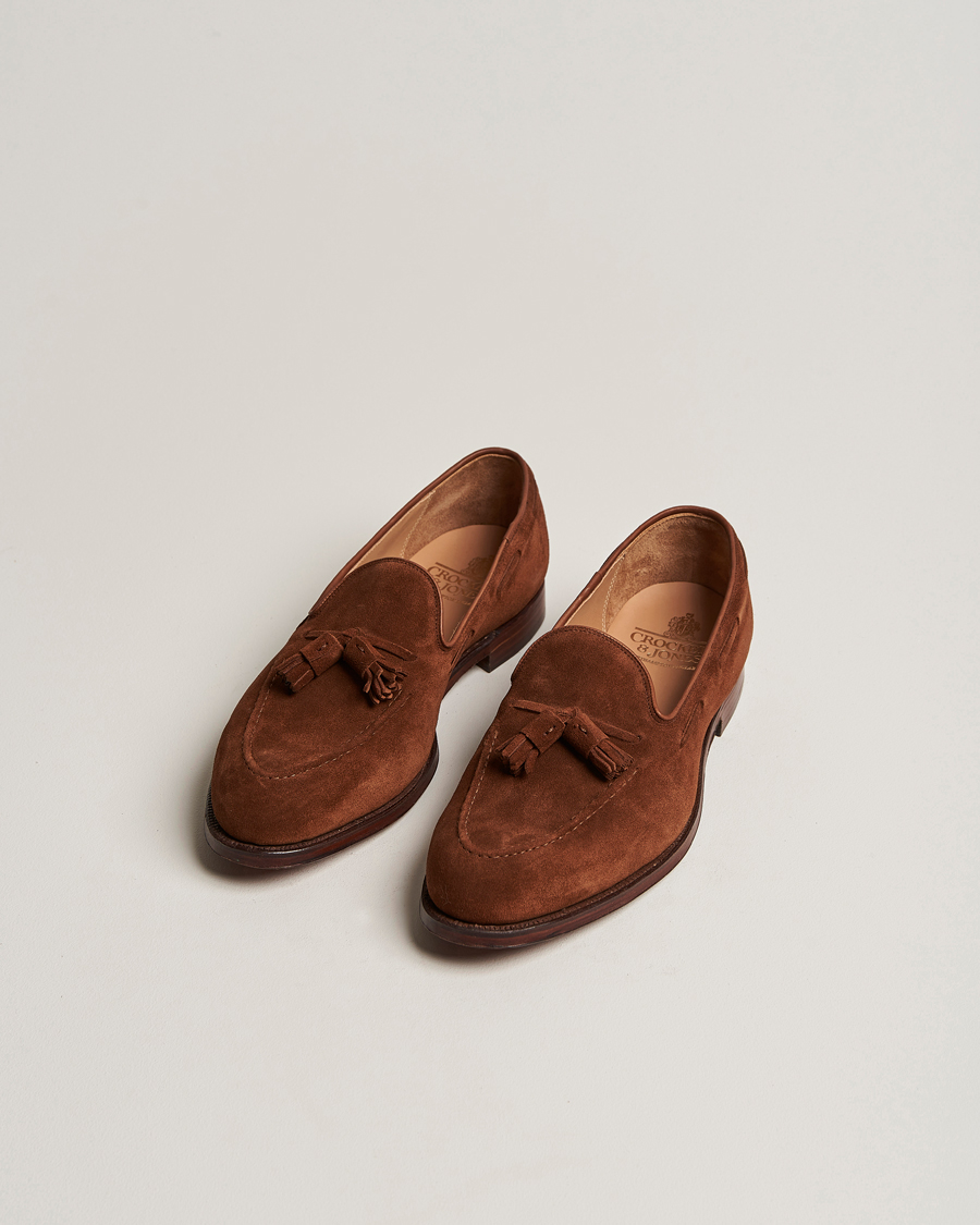 Hombres | Zapatos hechos a mano | Crockett & Jones | Cavendish Tassel Loafer Polo Suede