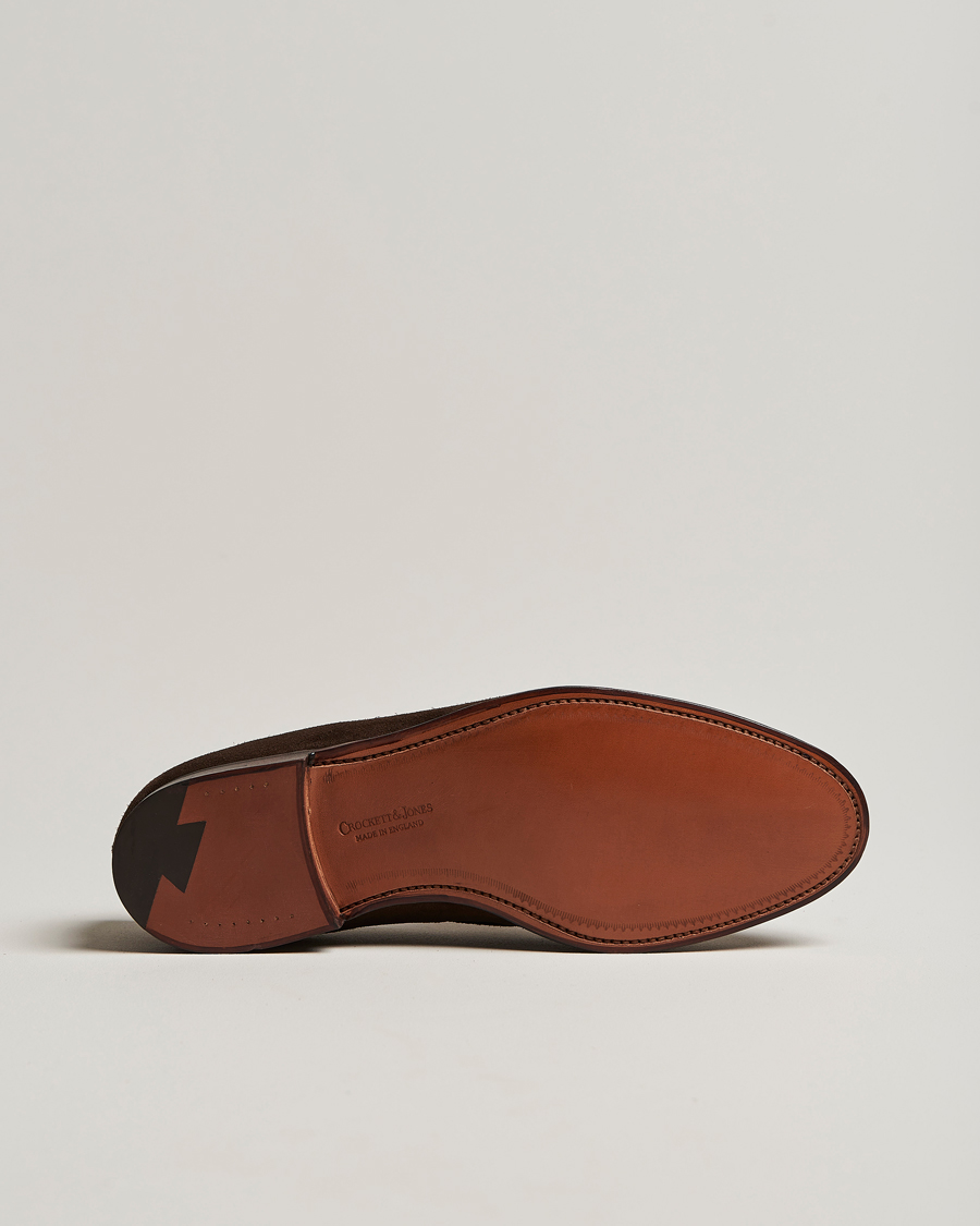 Hombres | Mocasines | Crockett & Jones | Cavendish Tassel Loafer Dark Brown Suede