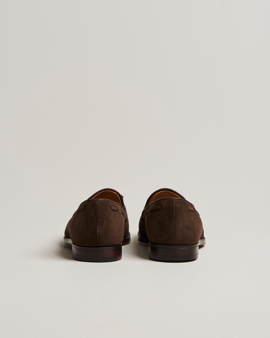 Hombres | Mocasines | Crockett & Jones | Cavendish Tassel Loafer Dark Brown Suede