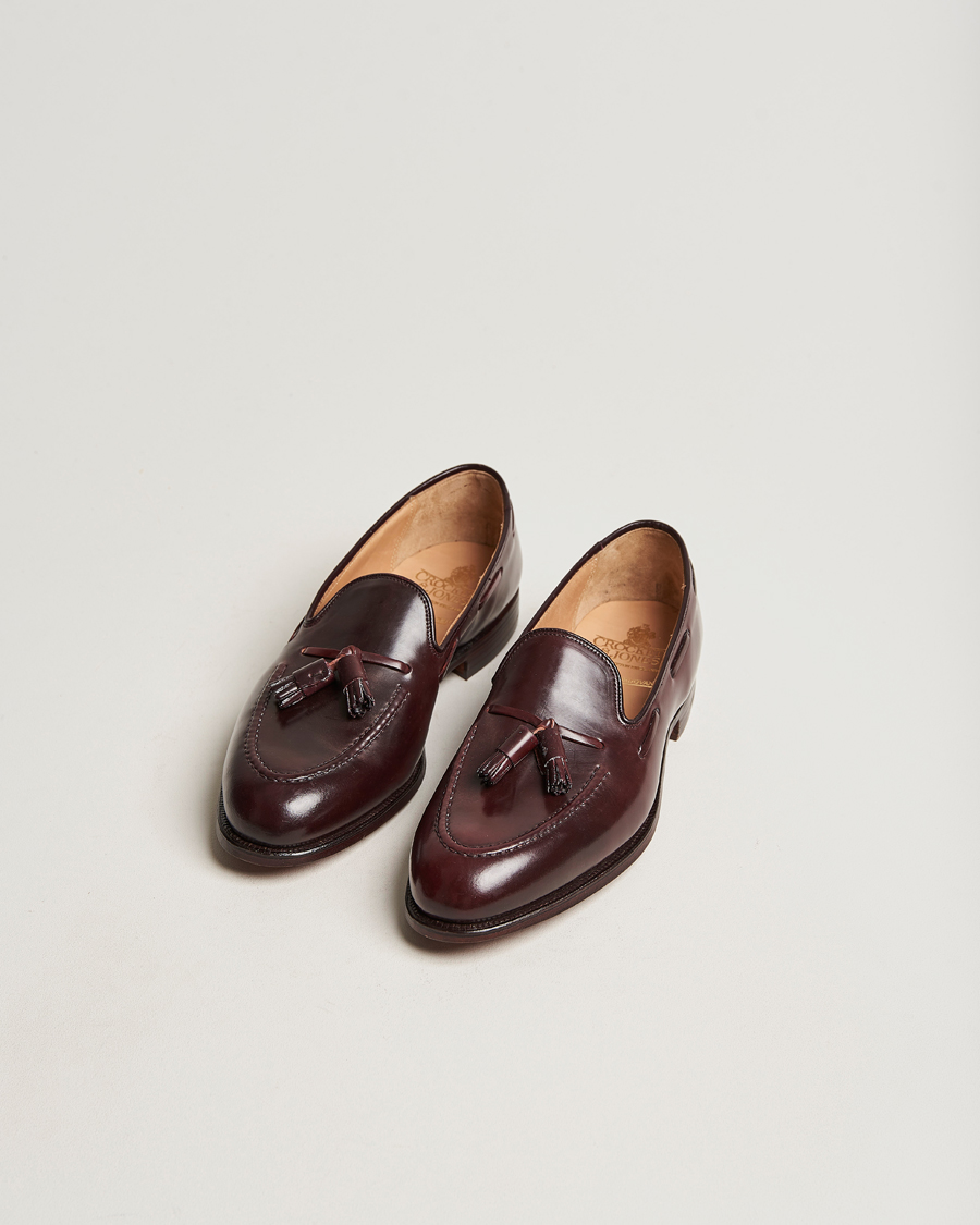 Hombres | Zapatos hechos a mano | Crockett & Jones | Cavendish Tassel Loafer Burgundy Cordovan