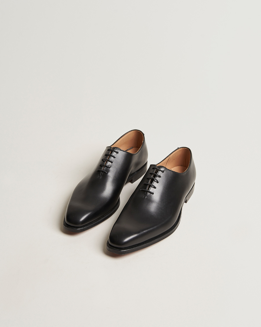 Hombres | Zapatos hechos a mano | Crockett & Jones | Alex Wholecut Oxford Black Calf