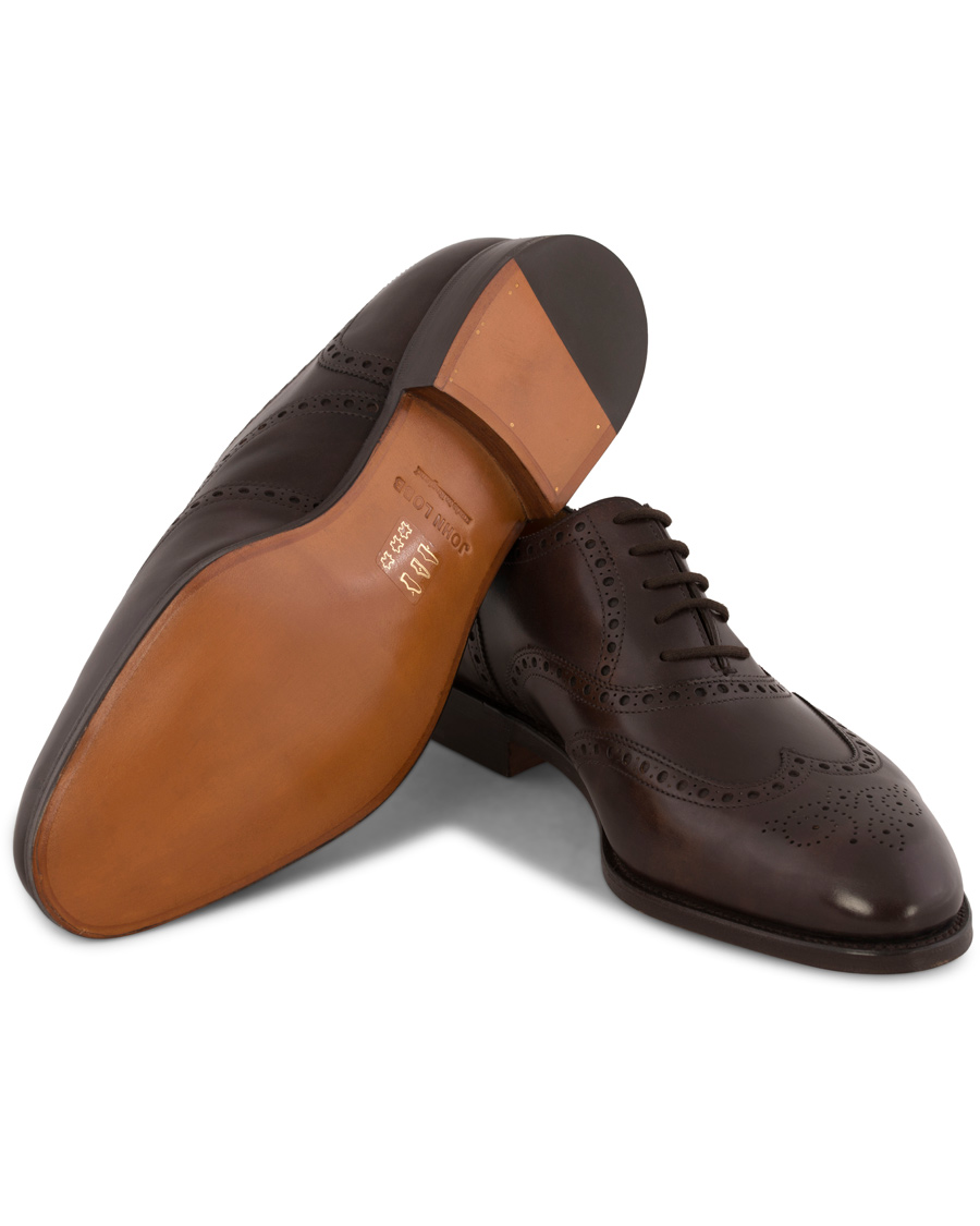 Hombres | John Lobb Stowey Brogue Dark Brown Misty Calf | John Lobb | Stowey Brogue Dark Brown Misty Calf