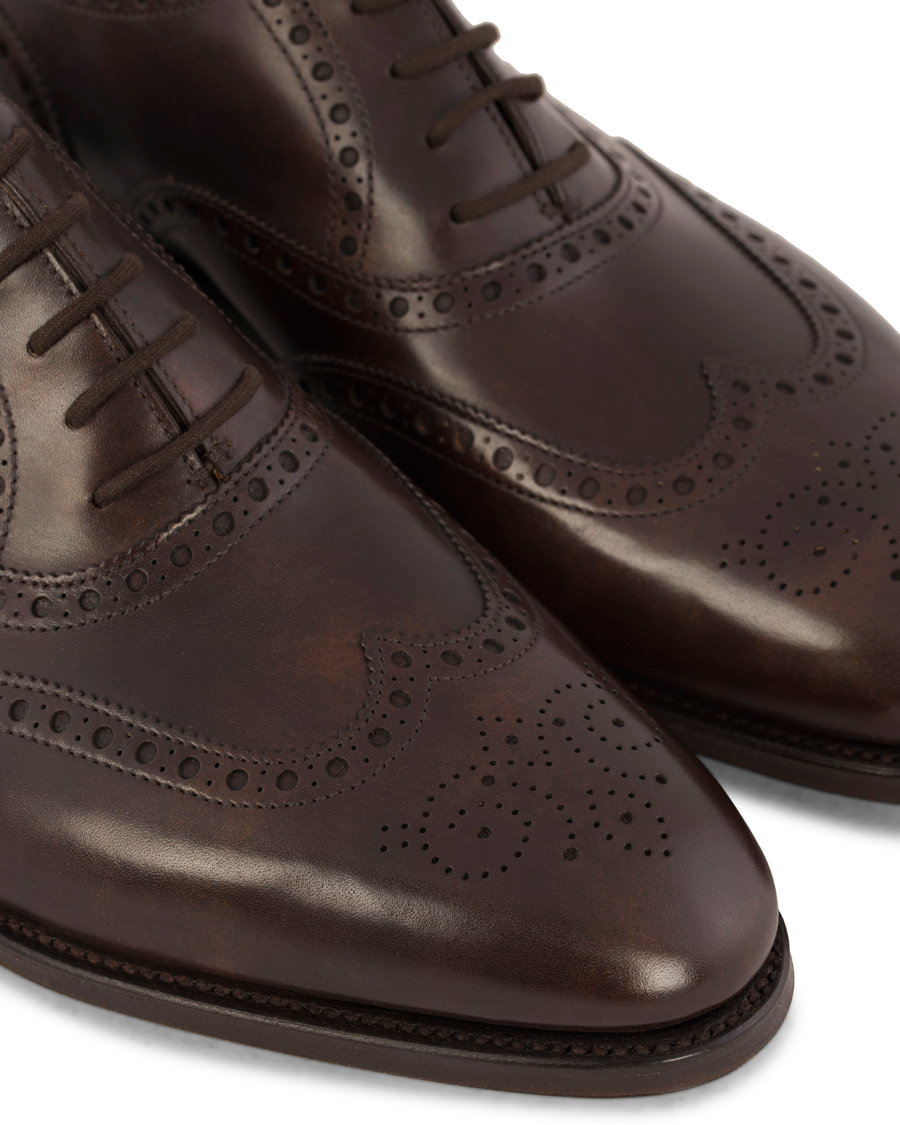 Hombres | John Lobb Stowey Brogue Dark Brown Misty Calf | John Lobb | Stowey Brogue Dark Brown Misty Calf