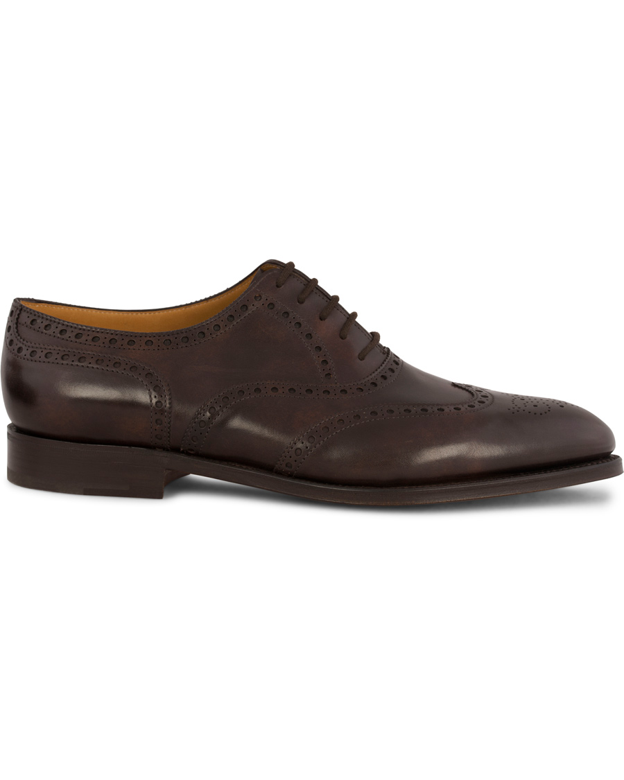 Hombres | John Lobb Stowey Brogue Dark Brown Misty Calf | John Lobb | Stowey Brogue Dark Brown Misty Calf