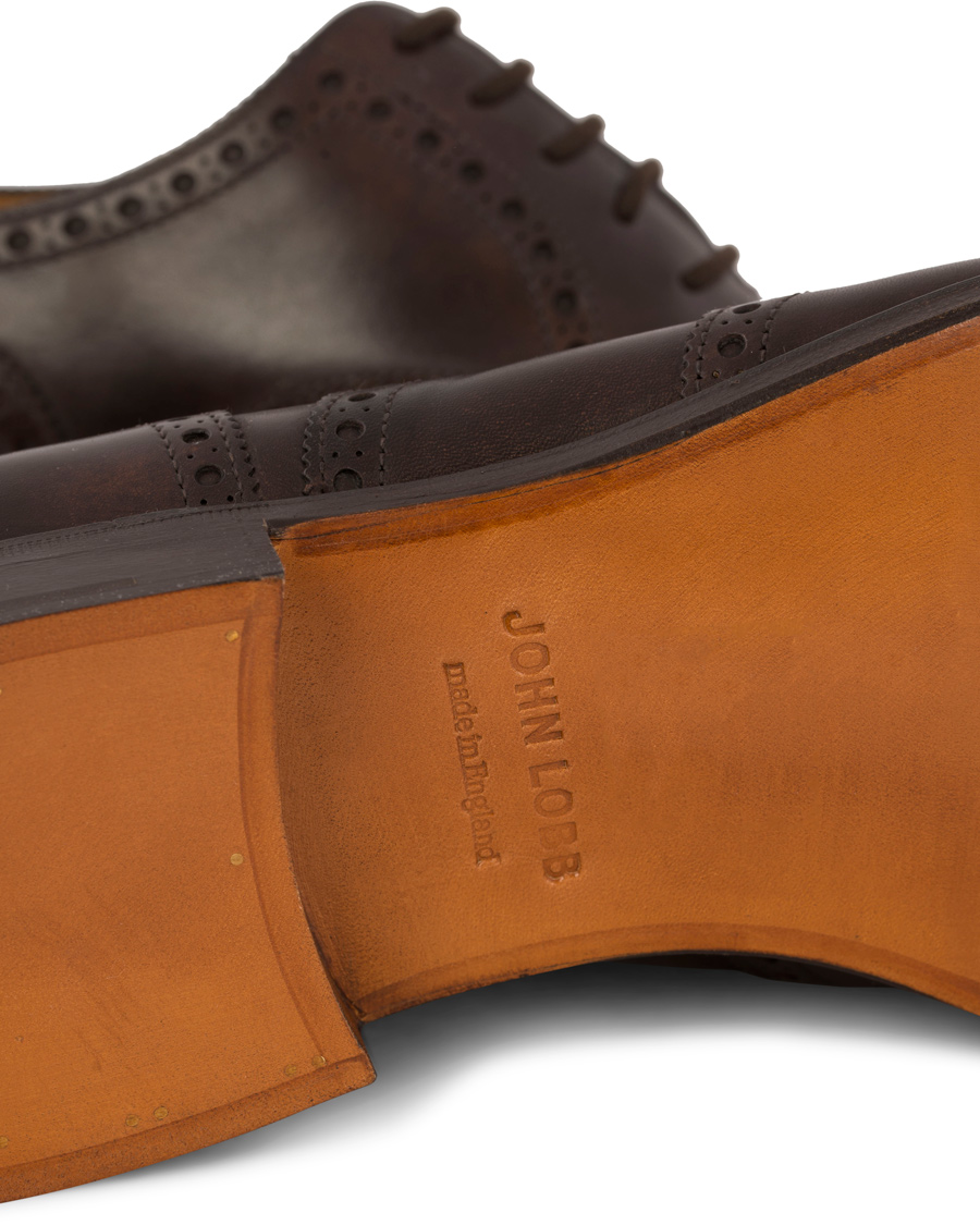 Hombres | John Lobb Stowey Brogue Dark Brown Misty Calf | John Lobb | Stowey Brogue Dark Brown Misty Calf