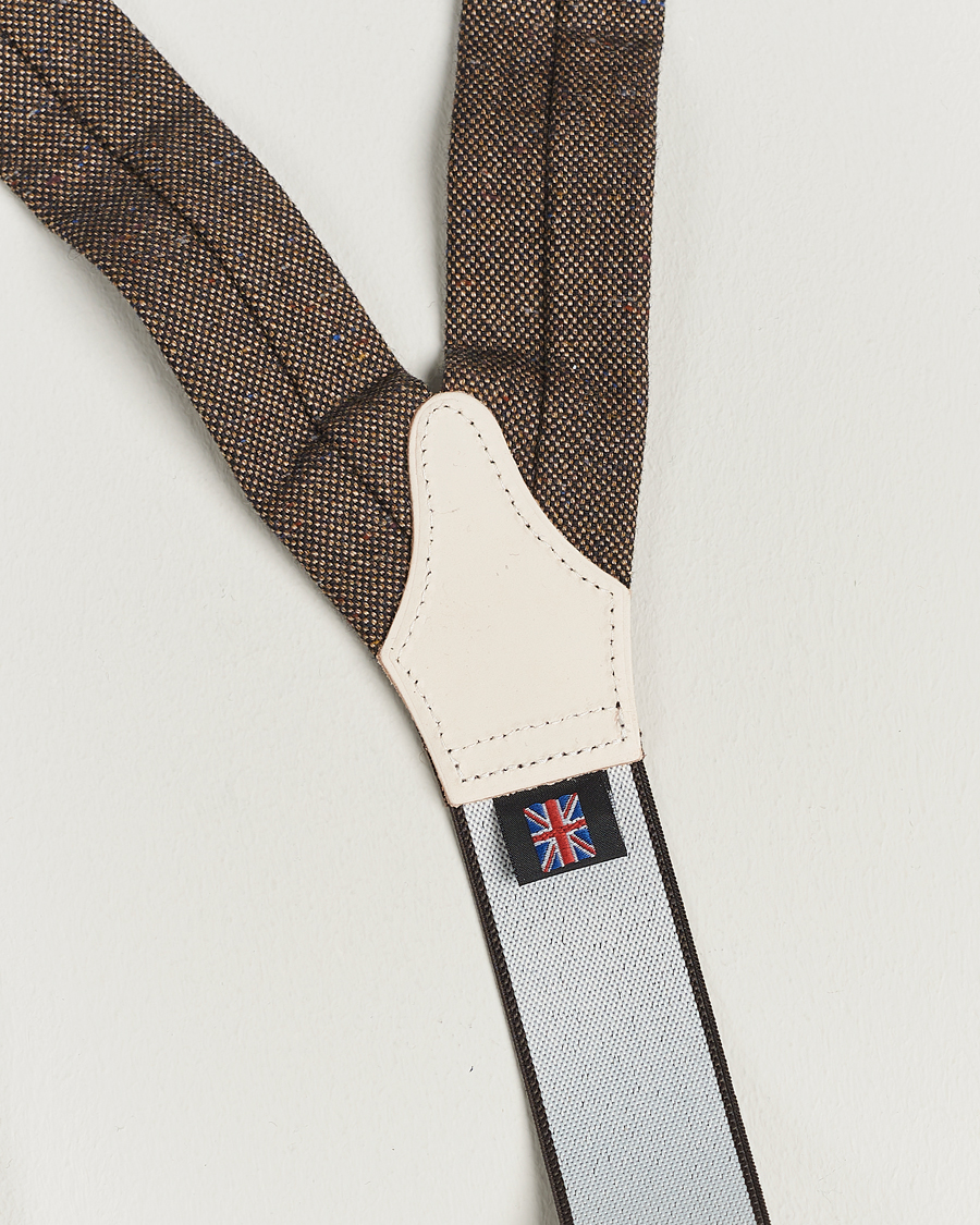 Hombres | Tirantes | Albert Thurston | Donegal Tweed Braces 40mm Dark Brown