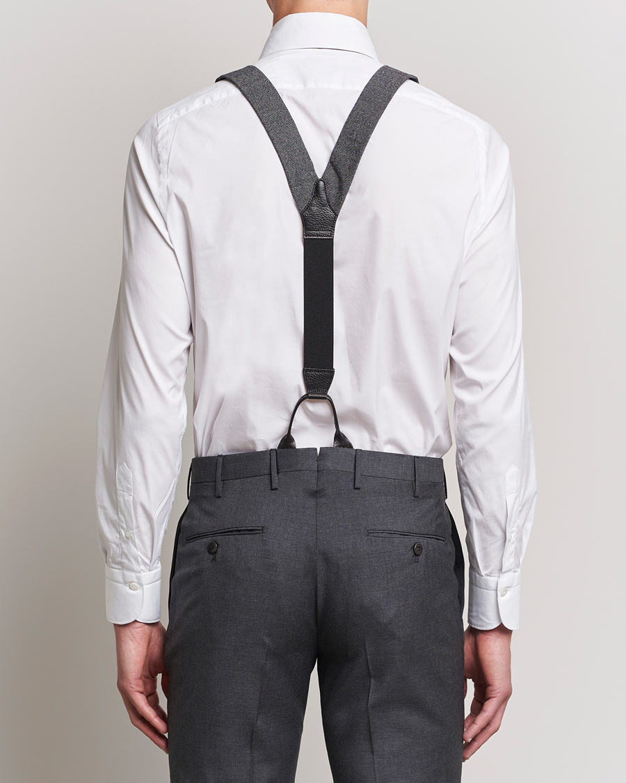 Hombres | Tirantes | Albert Thurston | Donegal Tweed Braces 40mm Dark Grey