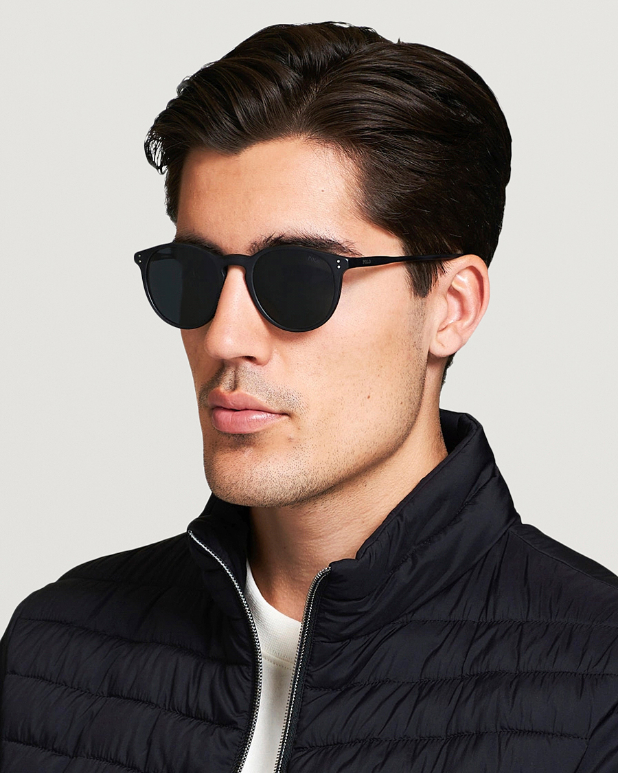 Hombres | Gafas de sol redondas | Polo Ralph Lauren | 0PH4110 Round Sunglasses Matte Black