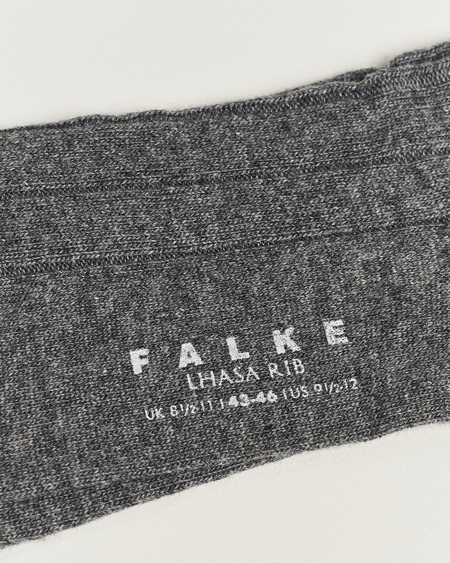 Hombres | Calcetines diarios | Falke | Lhasa Cashmere Socks Light Grey