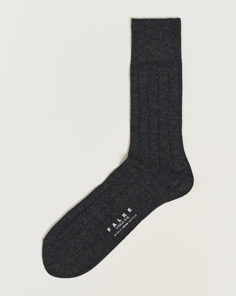 Hombres | Ropa interior y calcetines | Falke | Lhasa Cashmere Socks Antracite Grey
