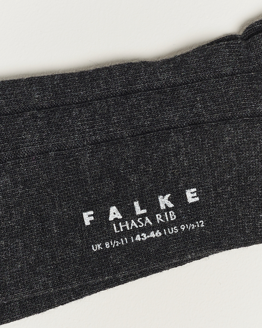 Hombres | Calcetines diarios | Falke | Lhasa Cashmere Socks Antracite Grey