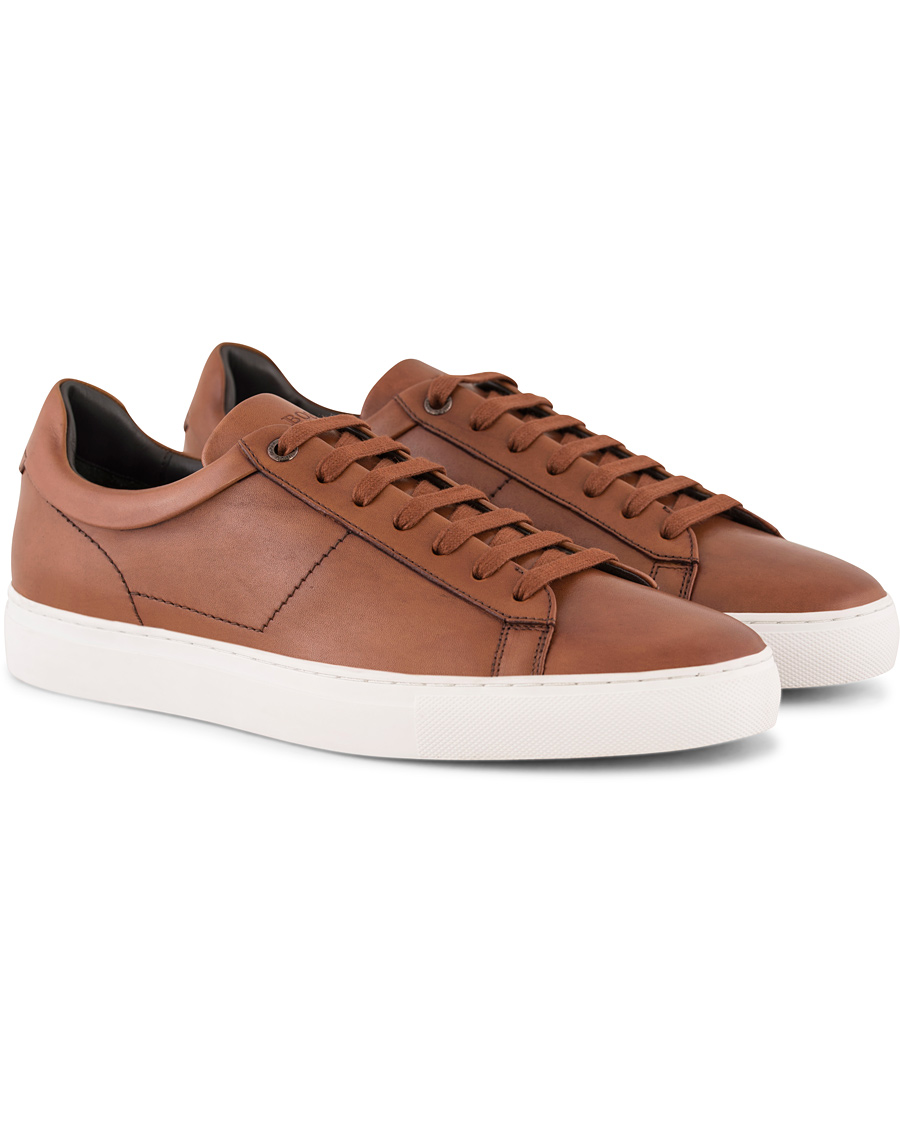 Hombres | BOSS Timaker Leather Sneaker Cognac | BOSS BLACK | BOSS Timaker Leather Sneaker Cognac