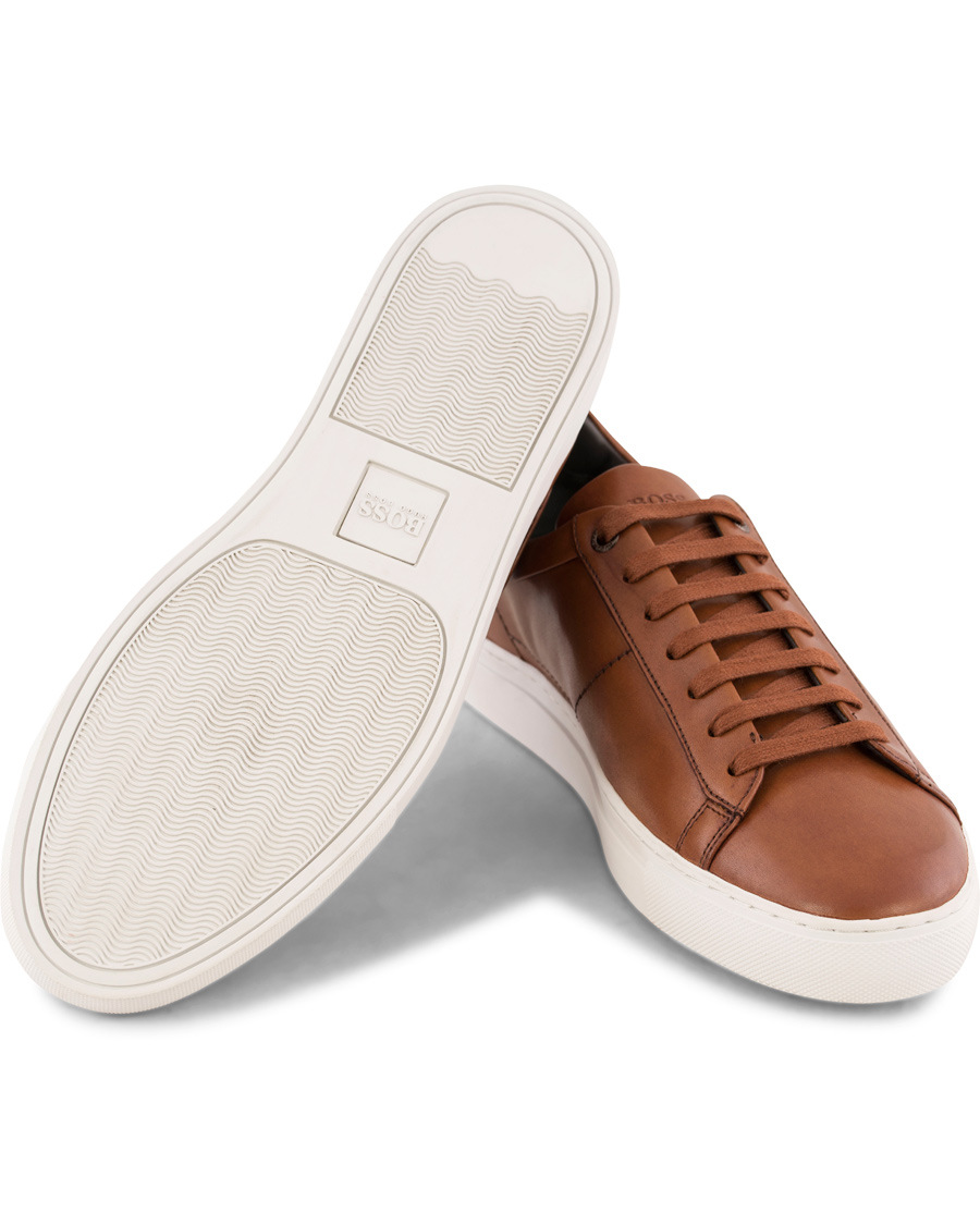 Hombres | BOSS Timaker Leather Sneaker Cognac | BOSS BLACK | BOSS Timaker Leather Sneaker Cognac