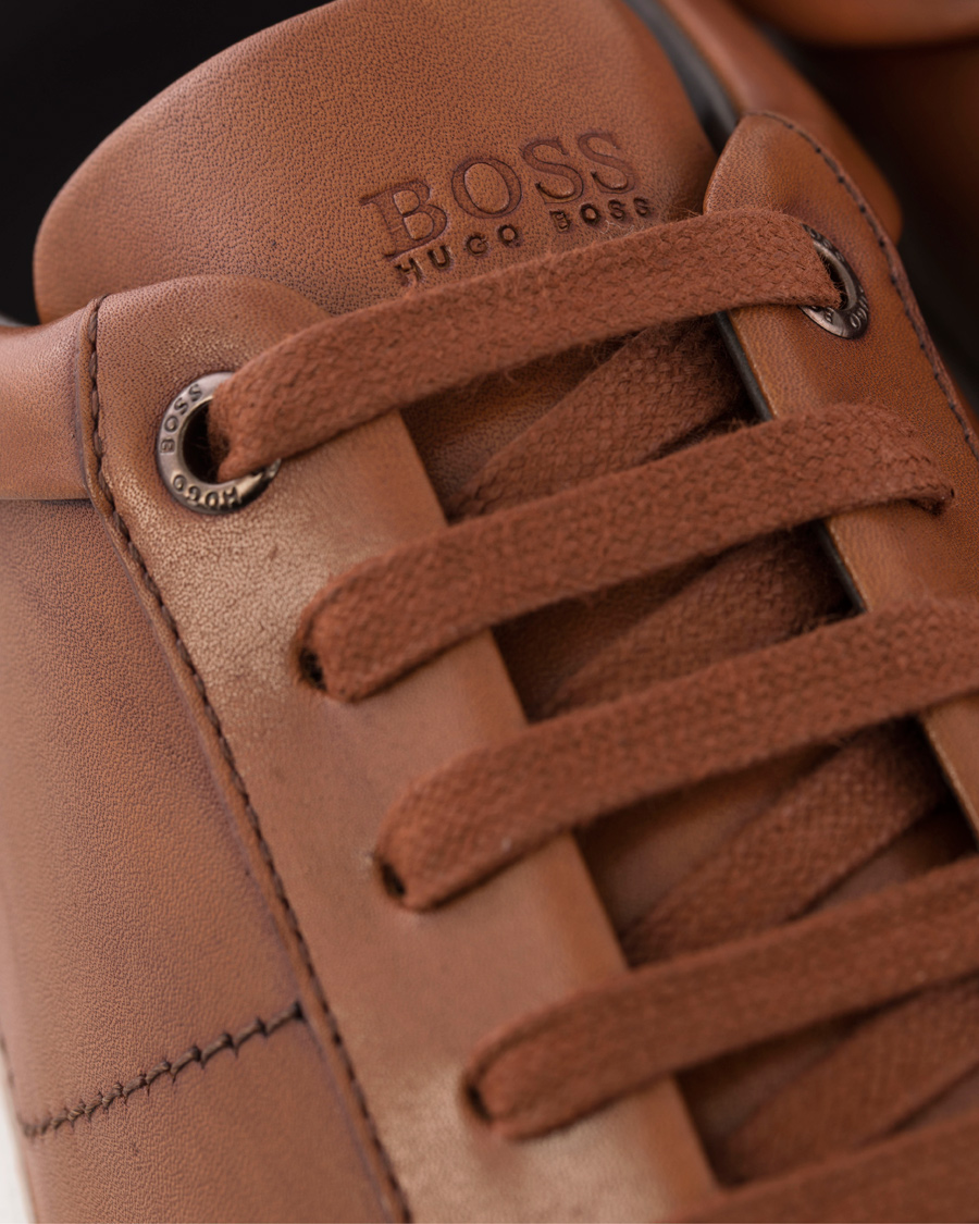 Hombres | BOSS Timaker Leather Sneaker Cognac | BOSS BLACK | BOSS Timaker Leather Sneaker Cognac