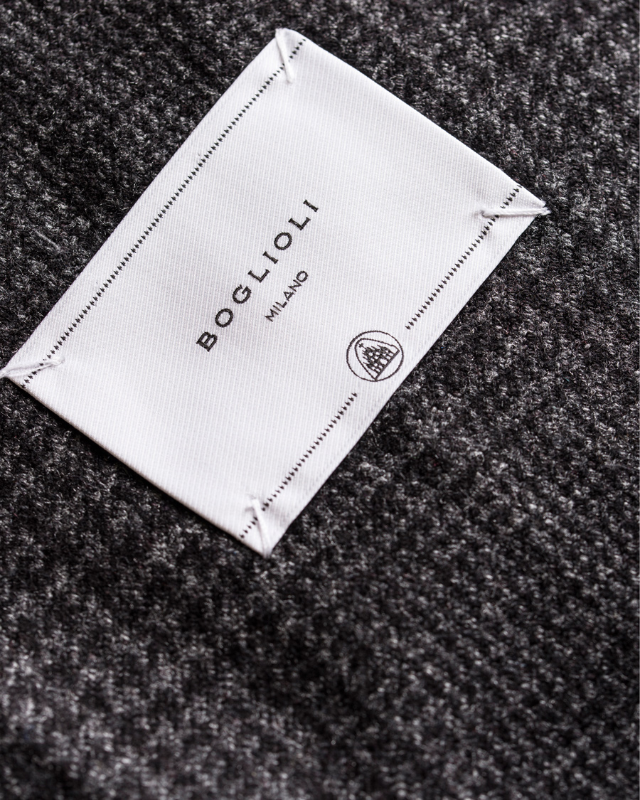 Hombres | Abrigos y chaquetas | Boglioli | Glen Plaid Silk Coat Dark Grey