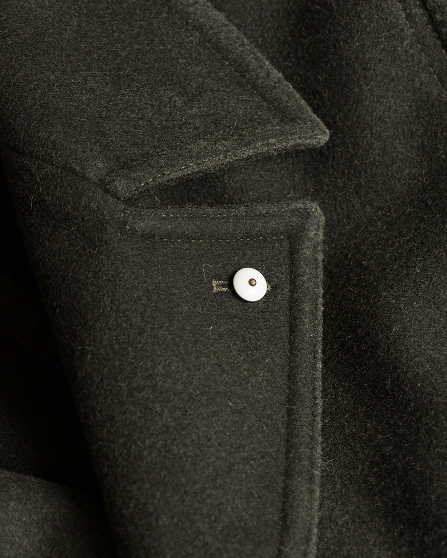 Hombres | Abrigos y chaquetas | L.B.M. 1911 | Wool Double Breasted Coat Dark Loden Green