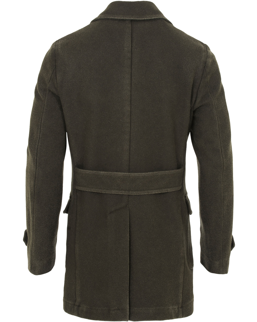 Hombres | Abrigos y chaquetas | L.B.M. 1911 | Wool Double Breasted Coat Dark Loden Green