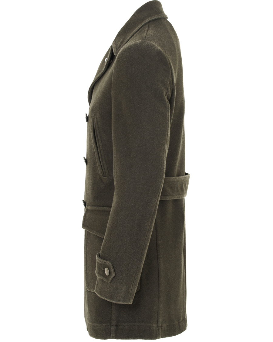 Hombres | Abrigos y chaquetas | L.B.M. 1911 | Wool Double Breasted Coat Dark Loden Green