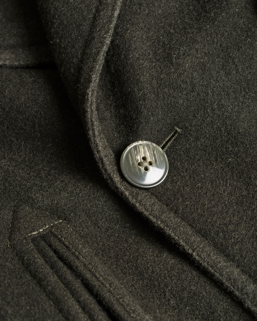 Hombres | Abrigos y chaquetas | L.B.M. 1911 | Wool Double Breasted Coat Dark Loden Green