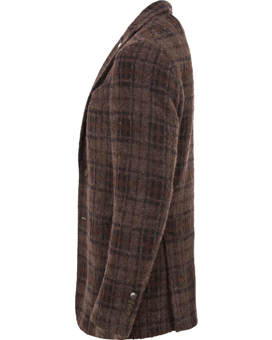 Hombres | Blazers | L.B.M. 1911 | Jack Regular Wool Bouclé Check Blazer Dark Brown