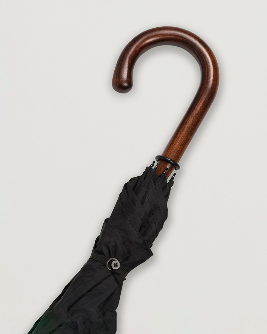 Hombres |  | Fox Umbrellas | Polished Cherrywood Solid Umbrella Black