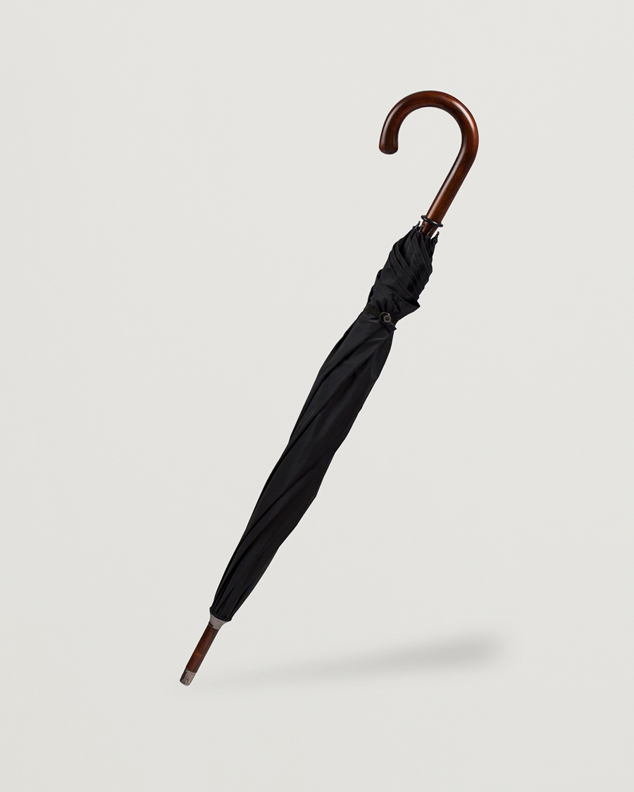 Hombres | Paraguas | Fox Umbrellas | Polished Cherrywood Solid Umbrella Black