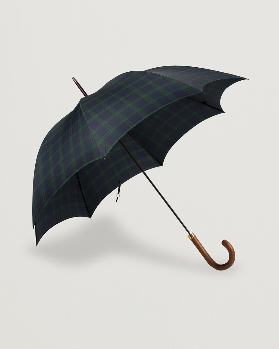 Hombres | Fox Umbrellas Hardwood Umbrella Blackwatch Tartan | Fox Umbrellas | Hardwood Umbrella Blackwatch Tartan