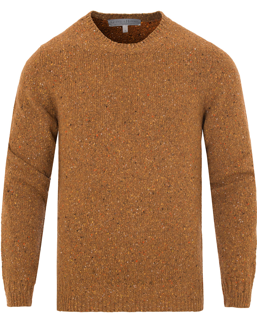 Hombres | Jerséis y prendas de punto | Gieves & Hawkes | Donegal Crew Neck Sweater Gold